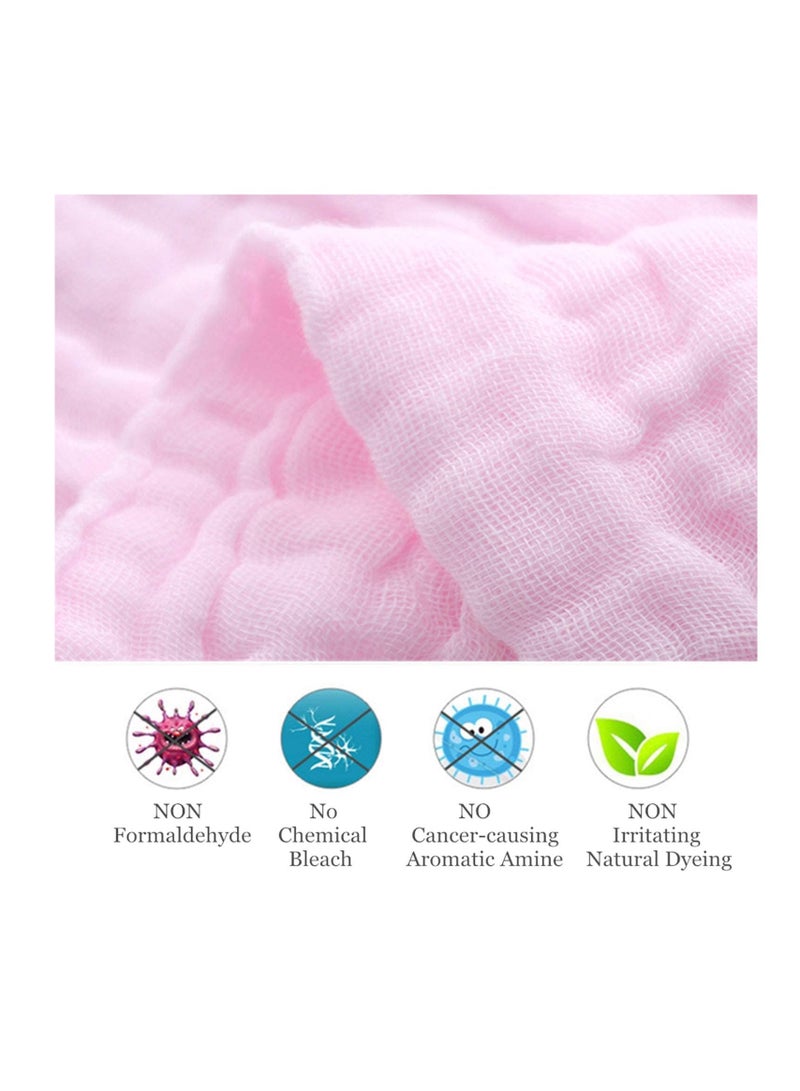 Raxoom 5pcs Muslin Baby Washcloths and Towels, Natural Organic Cotton Baby Washcloths, Soft Newborn Baby Towel and Muslin Washcloth for Sensitive Skin - Image 3