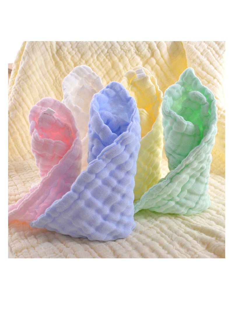Raxoom 5pcs Muslin Baby Washcloths and Towels, Natural Organic Cotton Baby Washcloths, Soft Newborn Baby Towel and Muslin Washcloth for Sensitive Skin - Image 2
