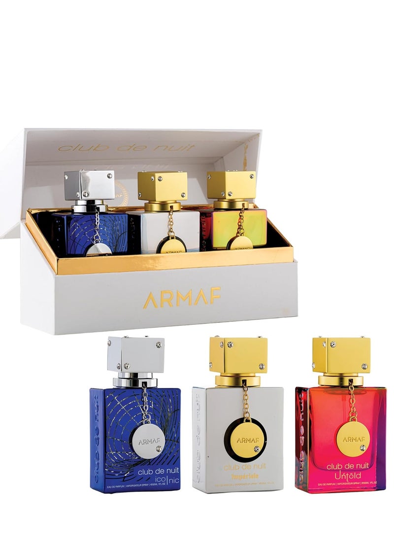 أرماف مجموعة او دو بارفان كلوب دي نويت انتولد + ايكونيك + امبريال 30 مل - Image 1