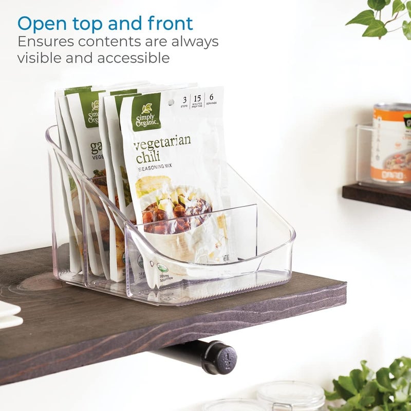 iDesign Linus Spice Storage Unit - Compact Herb and Spice Rack for Cans and Packets, Clear Plastic - Image 3