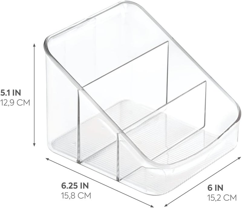 iDesign Linus Spice Storage Unit - Compact Herb and Spice Rack for Cans and Packets, Clear Plastic - Image 2