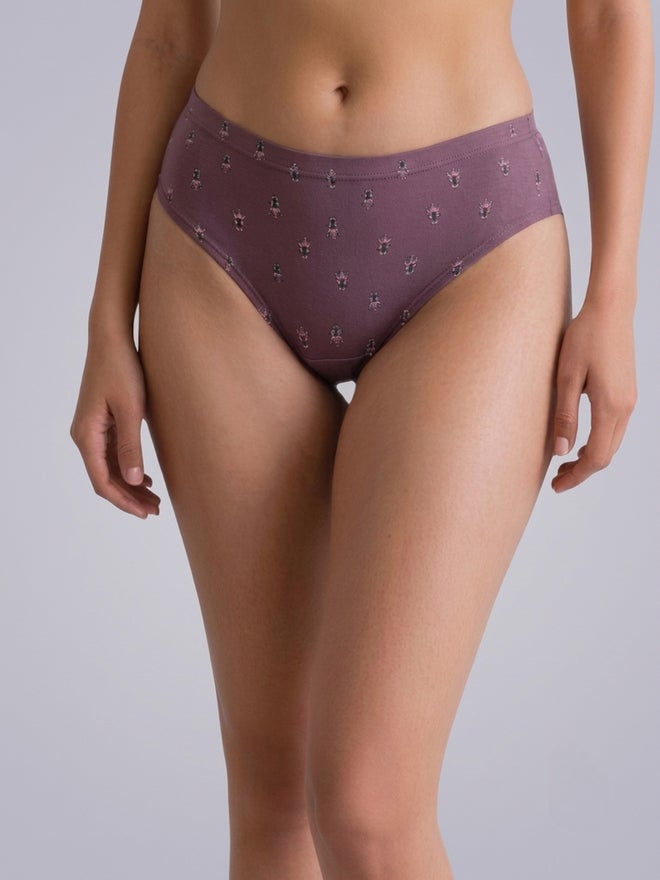 Eden Pack of 3 - Cotton Ditsy Print Hipster Briefs - Image 2
