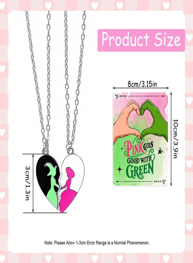 Yi-gog Best Friend Necklaces for Women, Wicked Friendship Matching Heart Shape Necklace Set Inspired Jewelry Christmas Gift - Image 2