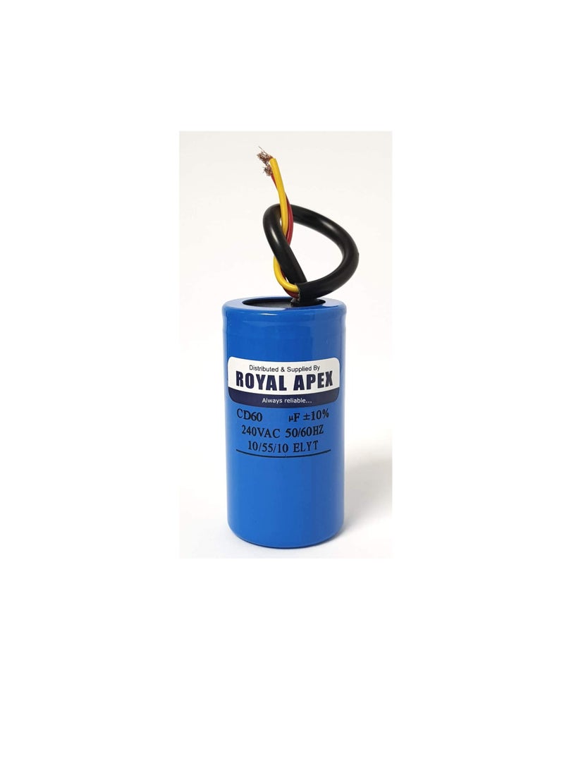 Generic High Quality Wired PVC Round Motor Start Capacitor Blue (WIRED 200MFD (200µF))  - Image 1