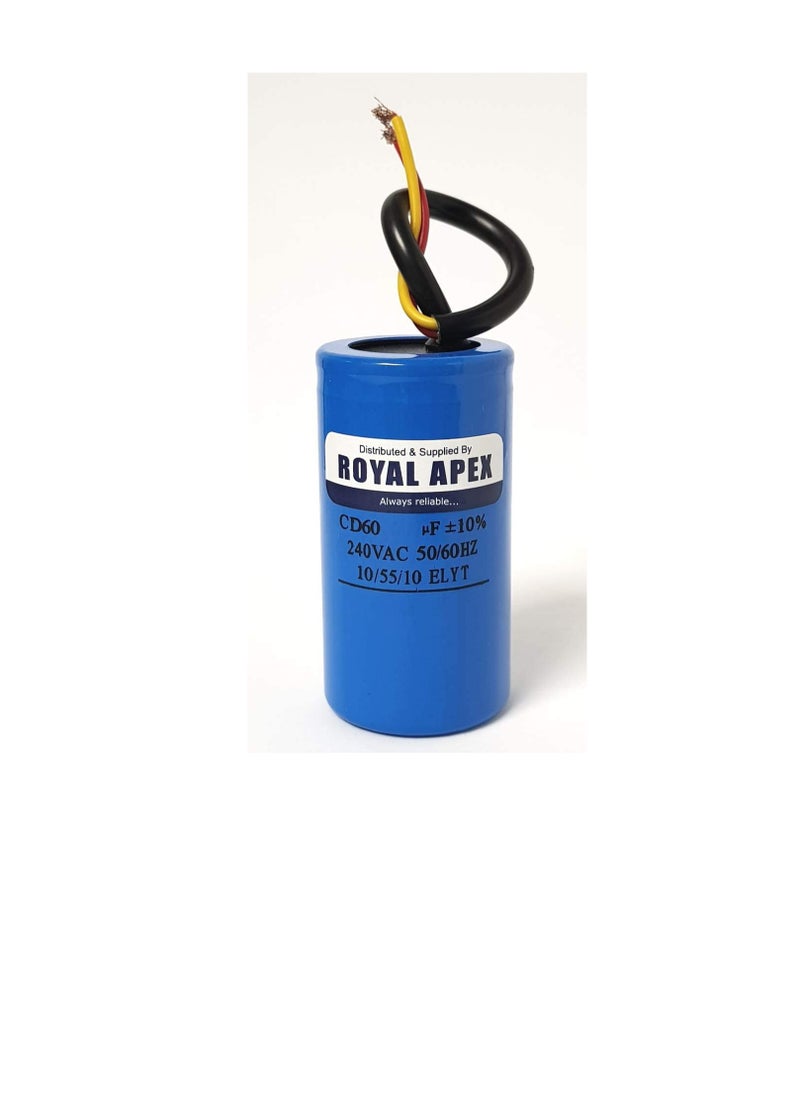 Generic High Quality Wired PVC Round Motor Start Capacitor Blue (WIRED 200MFD (200µF))  - Image 2