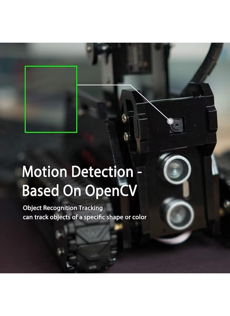 Adeept Adeept RaspTank Robot Toys WiFi Wireless Smart Car Kit Compatible with Raspberry Pi 4 3 Model B+/B, Tank Tracked with 4-DOF Robotic Arm, OpenCV Target Tracking, Video Transmission PDF Robots for Kids  - Image 3