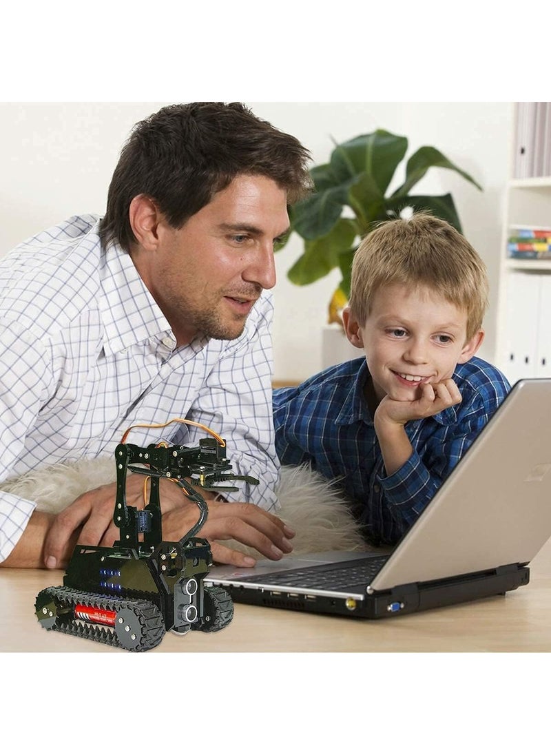 Adeept Adeept RaspTank Robot Toys WiFi Wireless Smart Car Kit Compatible with Raspberry Pi 4 3 Model B+/B, Tank Tracked with 4-DOF Robotic Arm, OpenCV Target Tracking, Video Transmission PDF Robots for Kids  - Image 4