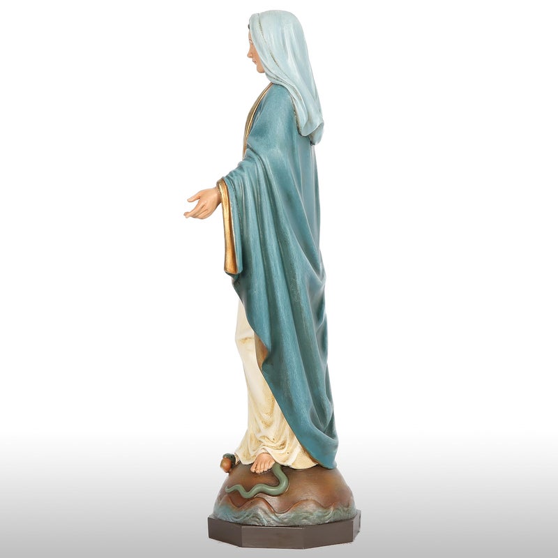 BC BUILDCLASSIC BC Catholic Our Lady of Grace Statue  Virgin Mary Figure for Altar  Religious Gfit to Mom  Catholic Statue Home decor  10.8 inch H  Hand Painted by Buildclassic (Elegant) - Image 4