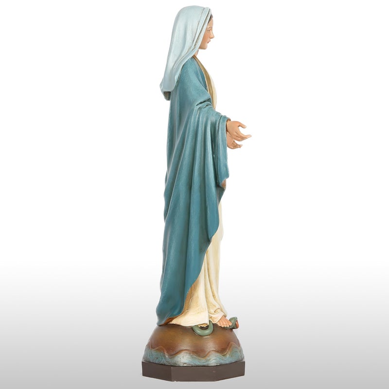 BC BUILDCLASSIC BC Catholic Our Lady of Grace Statue  Virgin Mary Figure for Altar  Religious Gfit to Mom  Catholic Statue Home decor  10.8 inch H  Hand Painted by Buildclassic (Elegant) - Image 5