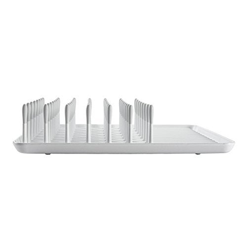 OXO Good Grips Compact Dish Rack, Biscuit, 13-3/4" x 10-3/8" x 3-1/2" h for Storage - Image 4