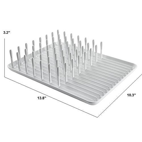 OXO Good Grips Compact Dish Rack, Biscuit, 13-3/4" x 10-3/8" x 3-1/2" h for Storage - Image 2