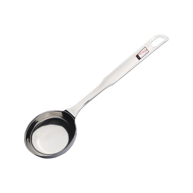 Tiara TIARA - 1Pc Pride Ladle 12inch 30cm Length Stainless Steel Serving Spoon deep Ladle Karchi Heavy Guage Food Grade 1.4mm Thickness Chamcha for Serving Cooking Gravy Rice Pasta sabzi - Image 1