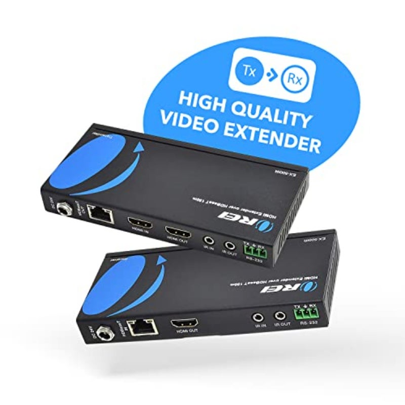 موسع HDBaseT HDMI للمسرح المنزلي: كابل CAT5e/6، أسود، يمتد بدقة 1080 بكسل حتى 500 قدم مع IR، RS-232، PoC، حلقة خارجية، Dolby Atmos، DTS:X، صوت HBR - Image 4