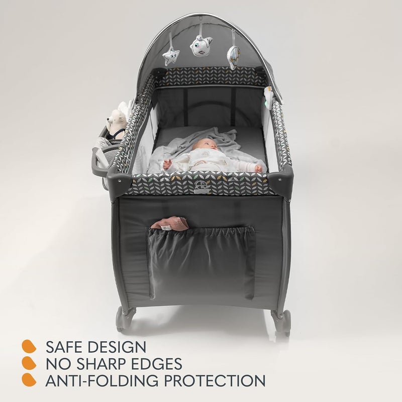 lionelo Sven Plus 2 In 1 Travel Bed Playpen Turquoise Blue - Image 4