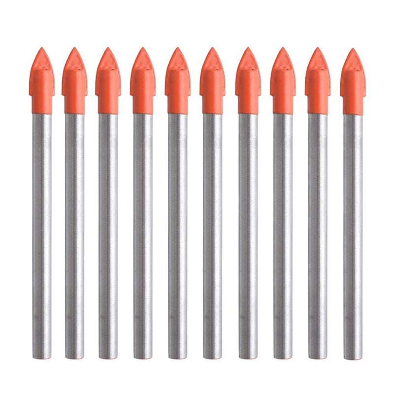 Gunpla 10Pcs Multi-Material Drill Bits Set, Cemented Carbide Masonry Drill Bits for Glass, Plastic, Tile, Concrete, Brick, Wall, Wood and Brick Wall 6mm - Image 1