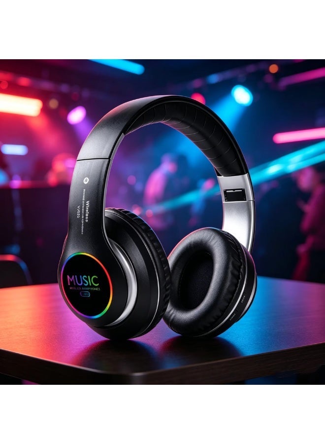 abmkw Abmkw Wireless Headphone With Microphone Headset Stereo Sound Earphones Sports Office Foldable Headphones Game Battery Life: Above 20 Hours | Connection Type: Bluetooth