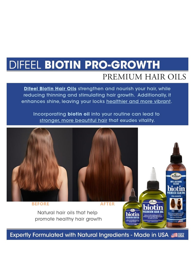 difeel Difeel Biotin Pro Growth Premium Hair Oil 8 oz. - Infused with Fortifying Biotin for Healthy Hair Growth  - Image 3