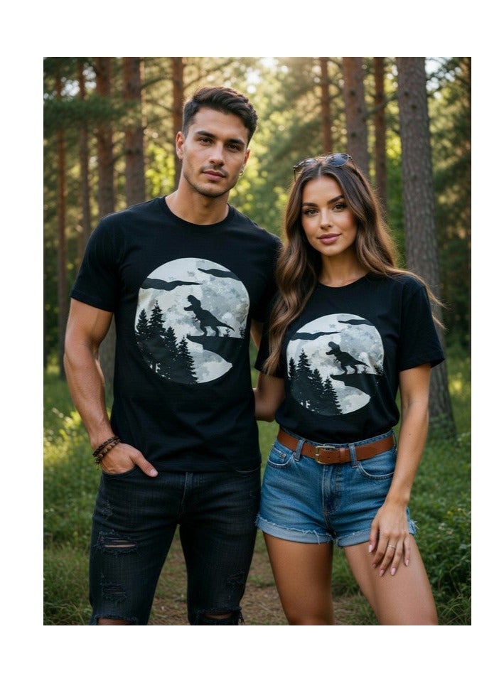 Dirty Lizard Black printed t-shirt with Animal image 100% cotton 14 - Image 1