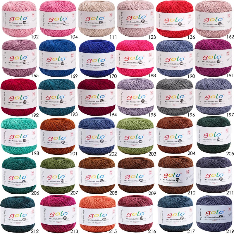 golo Crochet Thread Size 10 White Yarn for Hand Knitting White 801 - Image 2