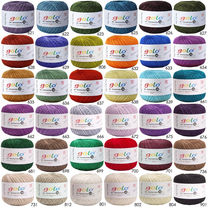golo Crochet Thread Size 10 White Yarn for Hand Knitting White 801 - Image 4