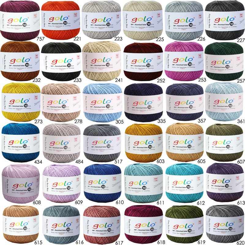 golo Crochet Thread Size 10 White Yarn for Hand Knitting White 801 - Image 3