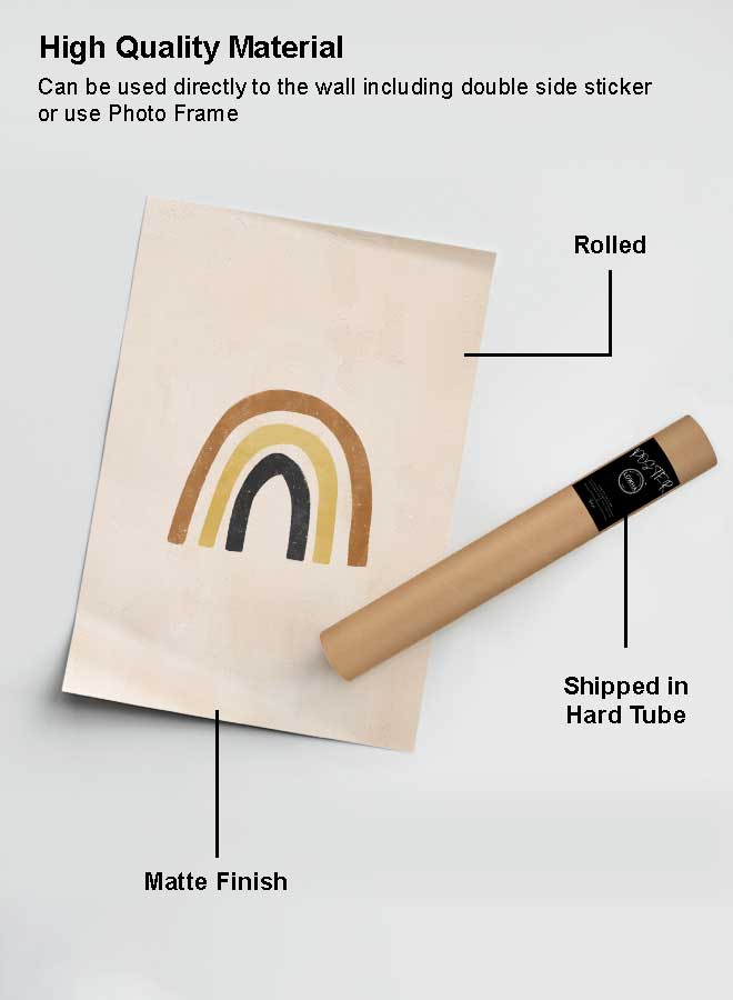 لوحة بوستر ديكور لوحة بدون فريم مع أربع قطع منفصلة من اللاصق ذو الوجهين تصميم سماوي غرفة النوم غرفة المعيشة وديكور المكتب - Image 2