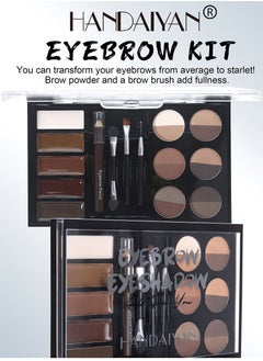 Eyebrow Powder Palette Set Eyebrow Kit Eyebrow Stamp Stencil Kits Pac Set+5 Colors Brow Wax+12 Colors Powder+4* Shape Stencils+3* Brushes+Eyebrow penciel,Defines,Thicker,Easy To Colour,Waterproof - pzsku/Z6B9F55692C83689A878CZ/45/_/1695801383/f286873e-3bcf-4880-beff-6cb51d55b3e0