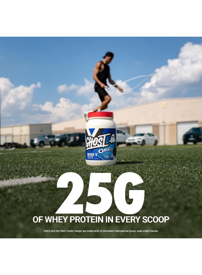 GHOST Whey Protein Powder, Oreo - 2LB, 25G of Protein - Whey Protein Blend -Post Workout Fitness & Nutrition Shakes, Smoothies, Baking & Cooking - Cookie Pieces Inside - Image 3
