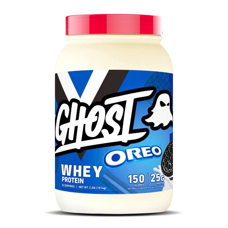 GHOST Whey Protein Powder, Oreo - 2LB, 25G of Protein - Whey Protein Blend -Post Workout Fitness & Nutrition Shakes, Smoothies, Baking & Cooking - Cookie Pieces Inside - Image 1