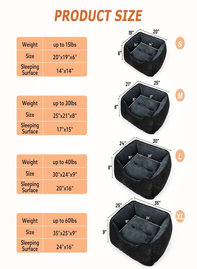 MIXJOY Rectangle Washable Orthopedic Dog Bed for Small, Medium and Large Dogs, Soft Calming, Sleeping Puppy Bed Durable Pet Cuddler with Anti-Slip Bottom, S (20"x19"x6") - Image 5