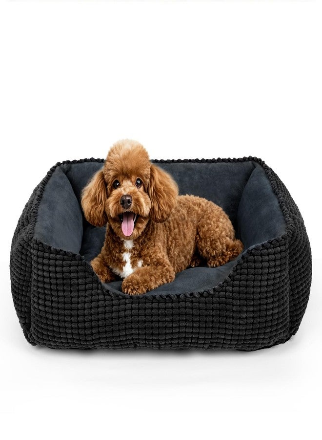 MIXJOY Rectangle Washable Orthopedic Dog Bed for Small, Medium and Large Dogs, Soft Calming, Sleeping Puppy Bed Durable Pet Cuddler with Anti-Slip Bottom, S (20"x19"x6") - Image 1