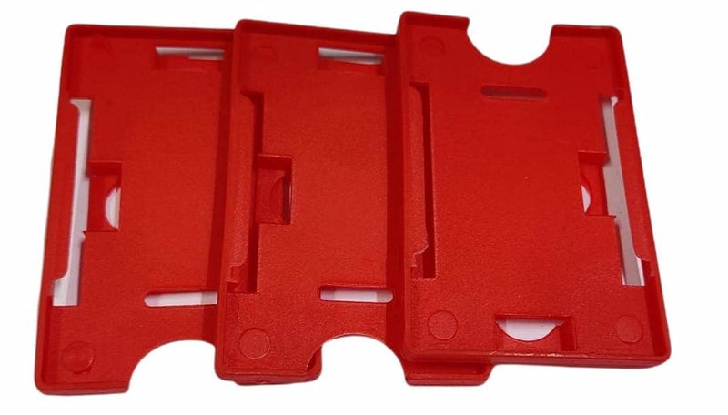 NSSP Red ID Card Holder Badge | Heavy Duty Versatile Business ID Card Holder| Suitable for Office Staff, Nurses, Students, storekeepers, Factory Workers etc (Pack of 2) - Image 1