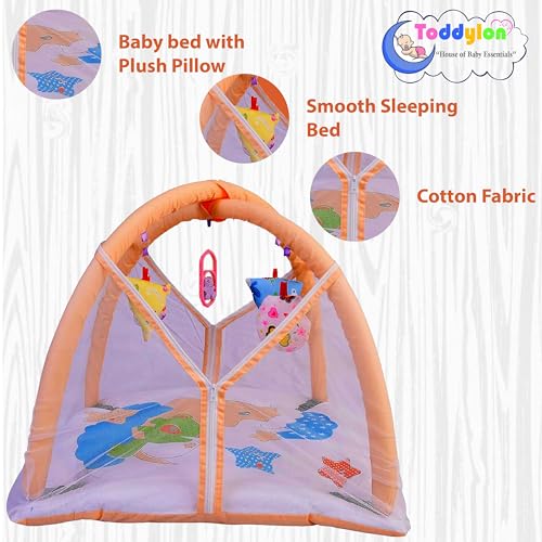 Toddylon Baby Bedding New Born Baby Bed | Mosquito Net | Mattress | Play Gym Bed | Insect Protection Net | Infants | Mosquito Safety Net | Baby Boys Girls (0-6 Months) - Image 3