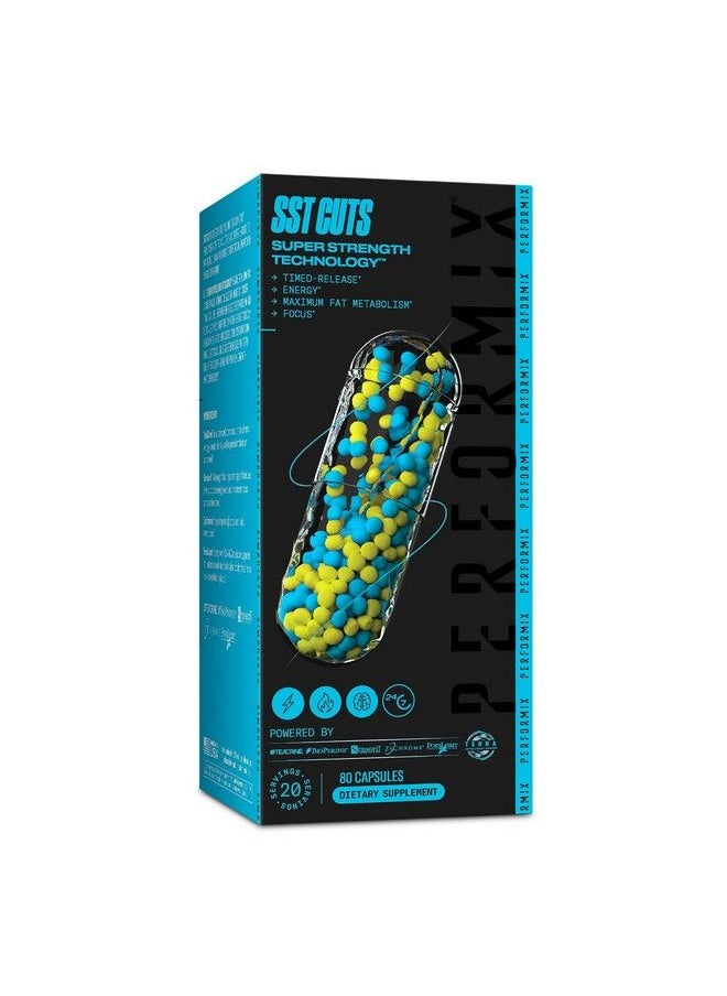 Performix - Sst Cuts Super Suspension Thermogenic With Cla 80 Capsules Heightened Energy And Focus Caffeine Zychrome And Teacrine - Image 1