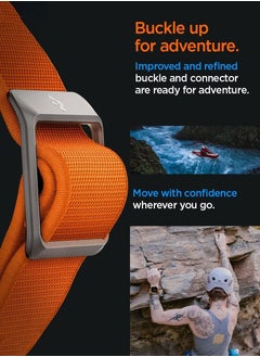 Spigen Lite Fit Ultra Band for Apple Watch Band for Apple Watch Ultra 2 / Watch Ultra (49mm), Series 8/7 (45mm), Series SE2/6/SE/5/4 (44mm) and Series 3/2/1 (42mm) Nylon Solo Loop - Orange  - Image 4