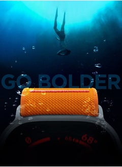 Spigen Lite Fit Ultra Band for Apple Watch Band for Apple Watch Ultra 2 / Watch Ultra (49mm), Series 8/7 (45mm), Series SE2/6/SE/5/4 (44mm) and Series 3/2/1 (42mm) Nylon Solo Loop - Orange  - Image 3