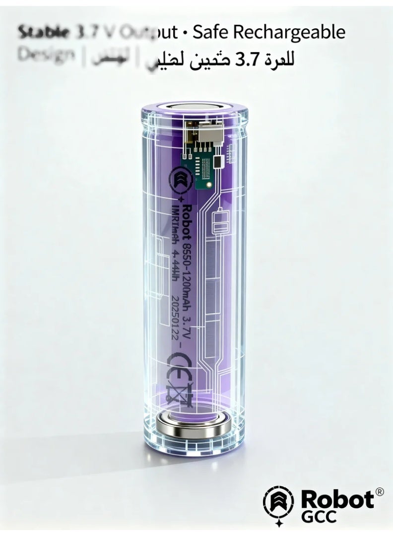 robotgcc 400 Pack 18650 Flat Top Li-ion Battery 3.7 V 1200 mAh | Bulk Power for Engineering & STEM Labs - Image 5