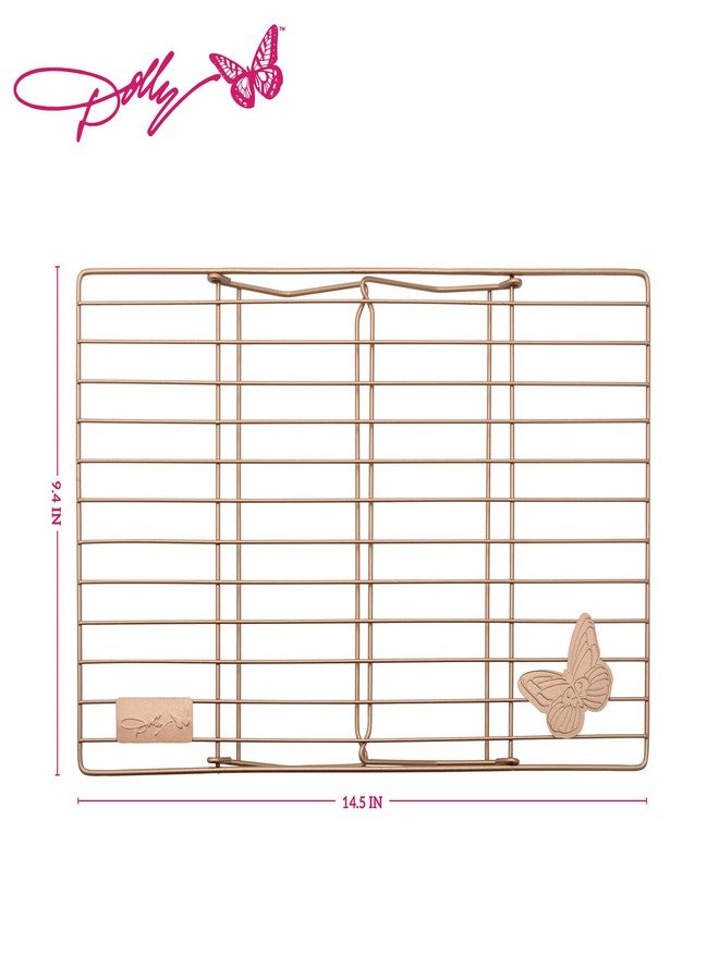 Dolly Parton Butterfly Cooling Rack in Blush - Carbon Steel Nonstick Wire Rack with Fun Dolly-Inspired Design, Collapsible Legs for Compact Storage, 10x15 Inch, Perfect for Cookies, Cakes - Image 2