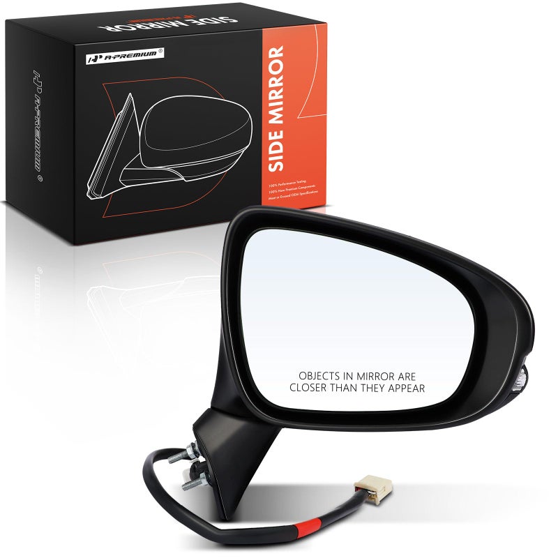 مرآة باب جانبية كهربائية للسائق متوافقة مع لكزس ES350 ES300h 2013 2014 2015 مرآة خارجية قابلة للطي يدوية وسوداء مع إشارة انعطاف وضوء بركة وذاكرة استرجاع