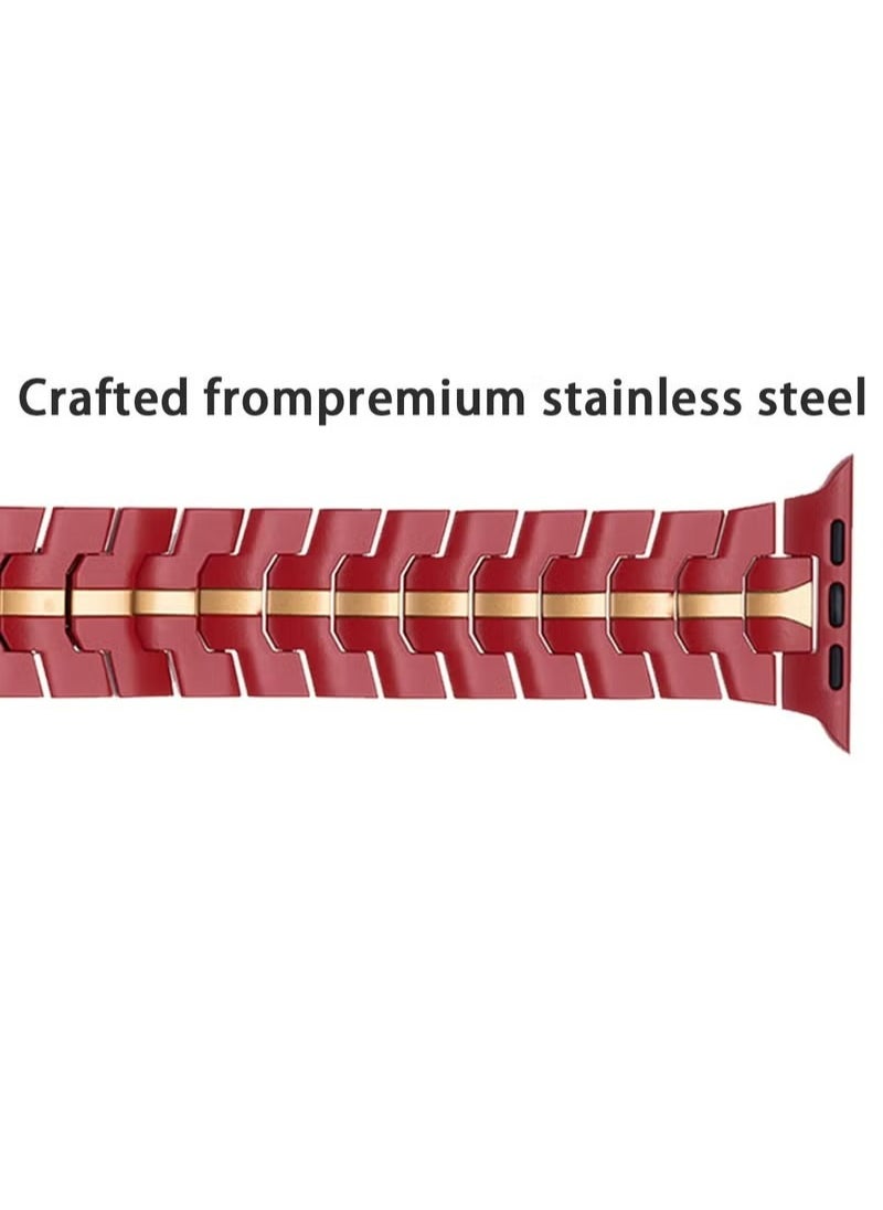 X-level - Apple Watch Ultra/Ultra 2/Hermès Band 42mm 44mm 45mm 49mm Strap Link Bracelet Stainless Steel Metal Bands, iWatch Series 9 8 7 SE 6 5 4 3 2 1 Wristband Accessories - Image 1