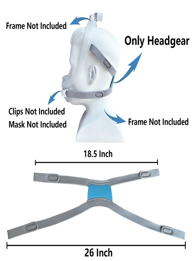 GJX 2 Packs Replacement Headgear Straps for Airfit F30i and Airtouch F30i CPAP Nasal Mask Full Face Replace Part Adjustable Straps Compatibility with F30i Headgear(Without Clips Mask Frame) - Image 5