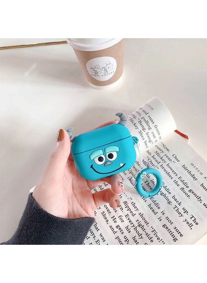 Generic Silicone Cartoon Case Cover For Apple AirPods Pro Blue  - Image 3