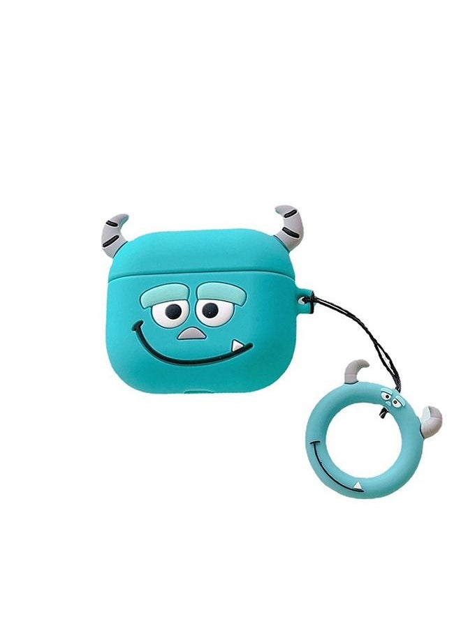 Generic Silicone Cartoon Case Cover For Apple AirPods Pro Blue  - Image 2