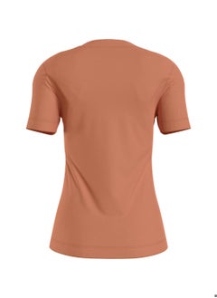 Calvin Klein Jeans Calvin Klein Jeans Women's T-Shirt - Slim fit - Casual Tops - Cotton , Orange  - Image 3