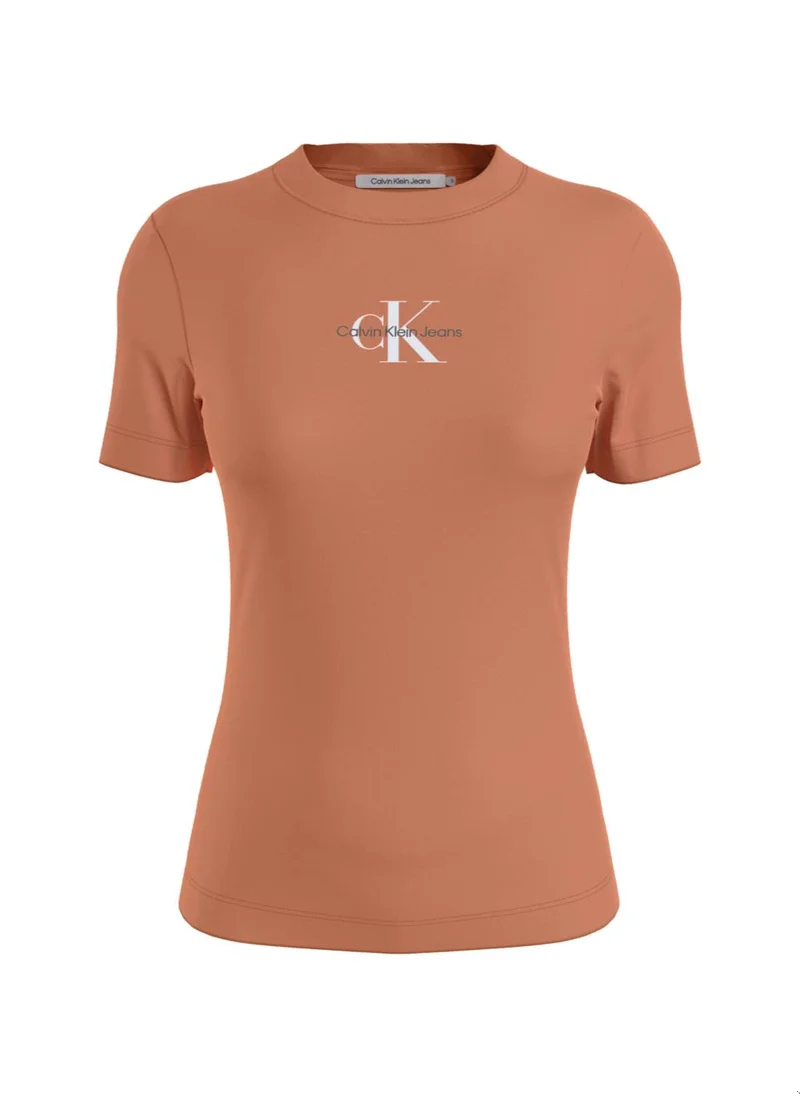 Calvin Klein Jeans Calvin Klein Jeans Women's T-Shirt - Slim fit - Casual Tops - Cotton , Orange