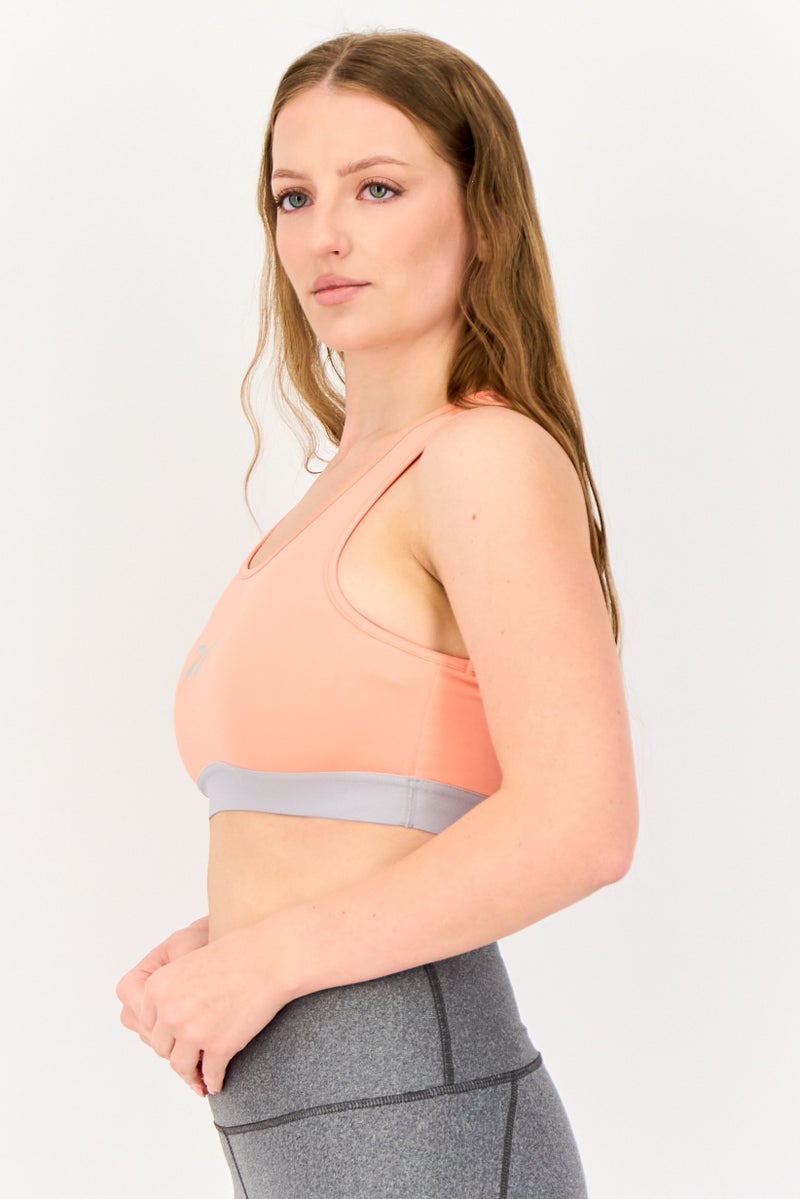 Reebok Women Non Padded Sleeveless Training Sports Bra, Peach - Image 2