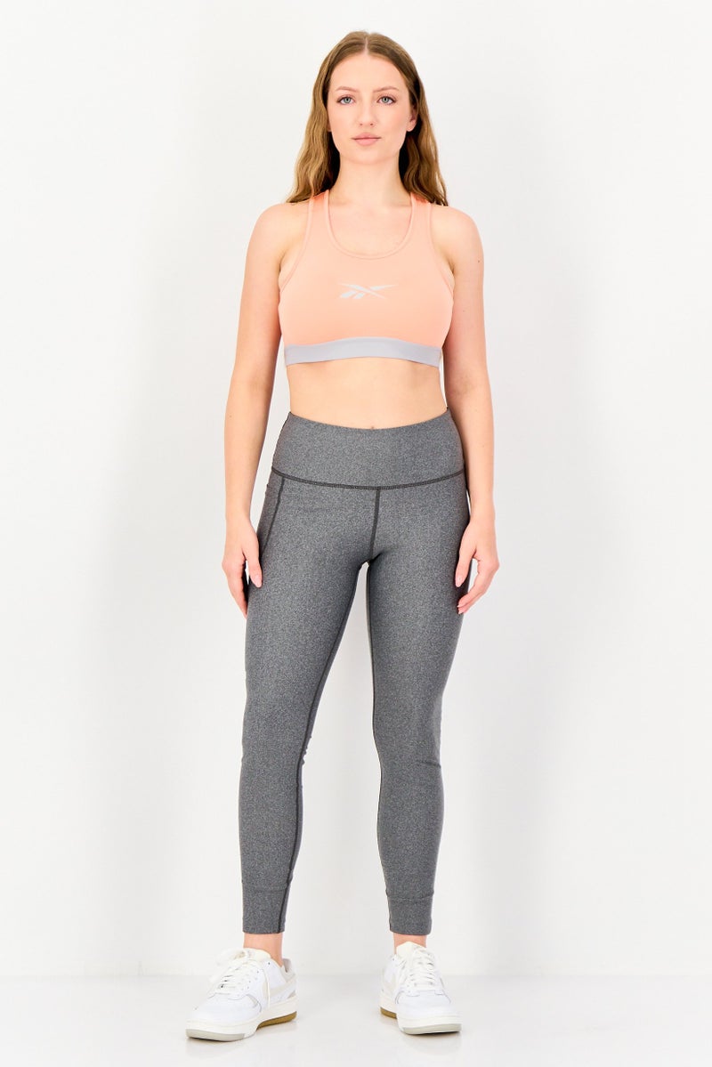 Reebok حمالة صدر رياضية بدون حشوة للنساء، خوخي - Image 4