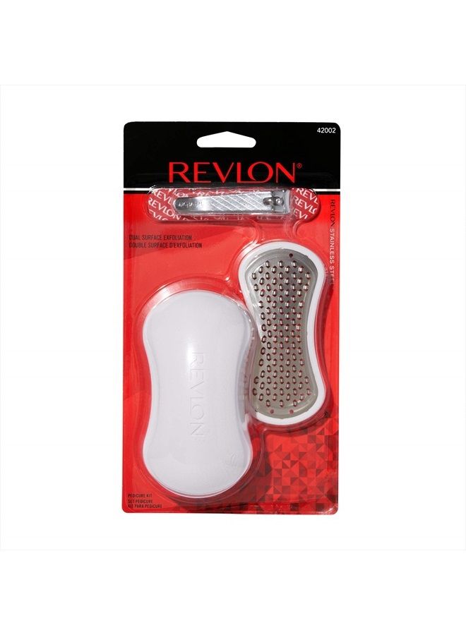 Revlon طقم باديكير من ريفلون، ملف القدم بييدي إكسبيرت، مزيل الكالو ومقص الأظافر، أدوات العناية بالأظافر، سهل الاستخدام، فولاذ مقاوم للصدأ، مجموعة مكونة من 3 قطع - Image 3