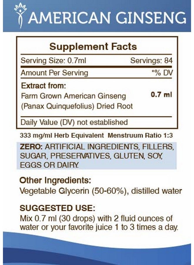 Secrets of the Tribe American Ginseng Tincture Alcoholfree Extract Farm Grown American Ginseng (Panax Quinquefolius) Dried Root Tincture Supplement (2 Fl Oz) - Image 5