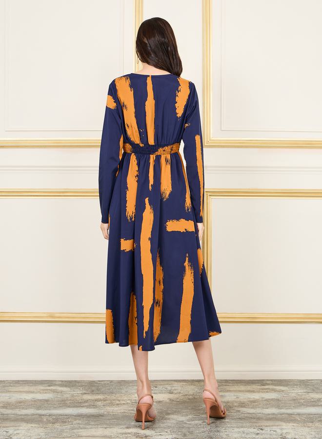 Printed Midi Dress
